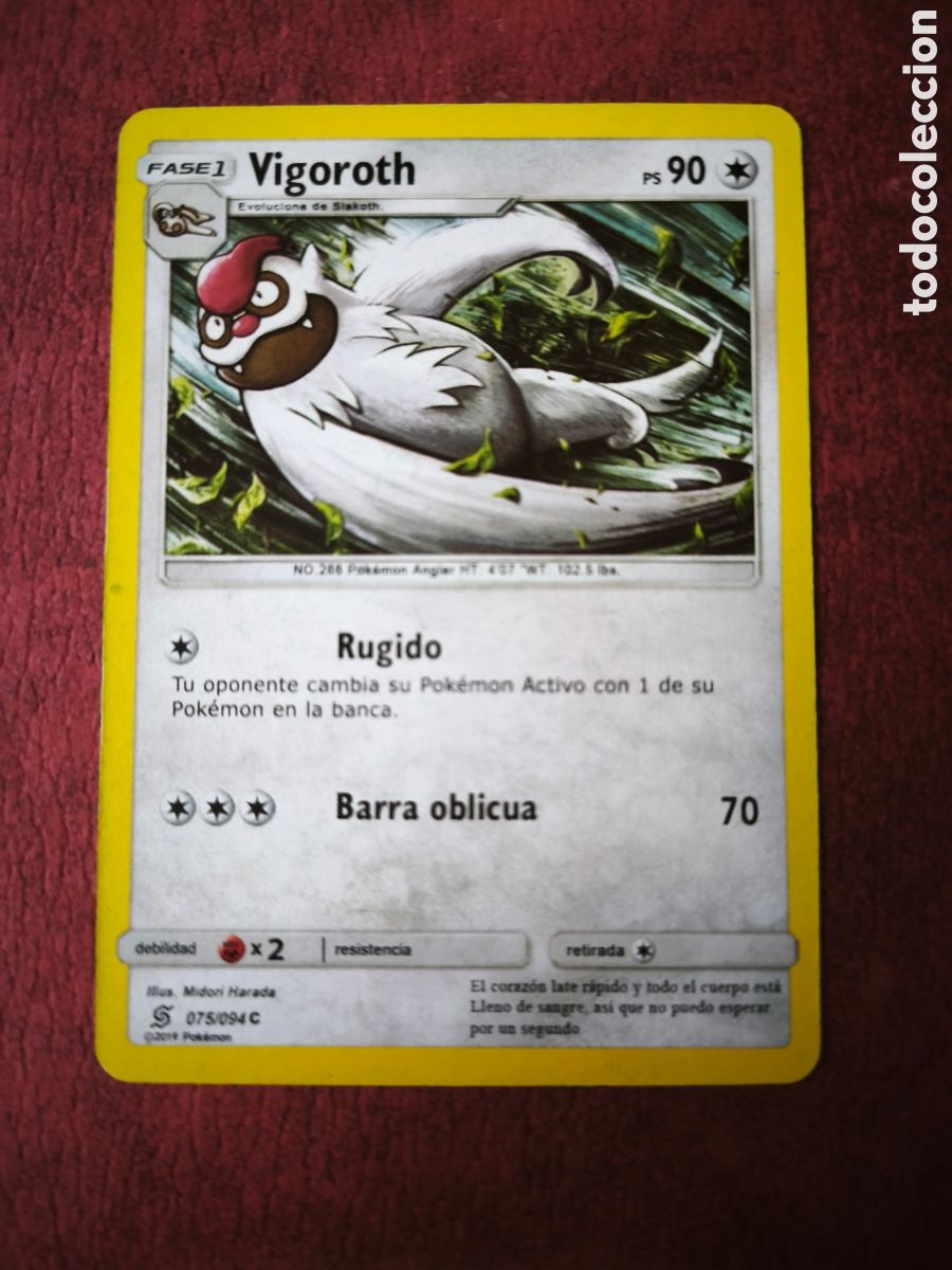 Coleccionismo cromos antiguos: Pokemon. 2019. Vigoroth #75/94. Espa&ntilde;ol