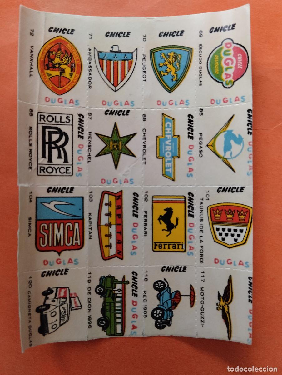 Coleccionismo cromos antiguos: CHICLE DUGLAS CHICLES DOUGLAS CROMOS CALCOMANIAS AUTOMOVILES COCHES A&Ntilde;OS 1950&rsquo;s 1960&rsquo;s