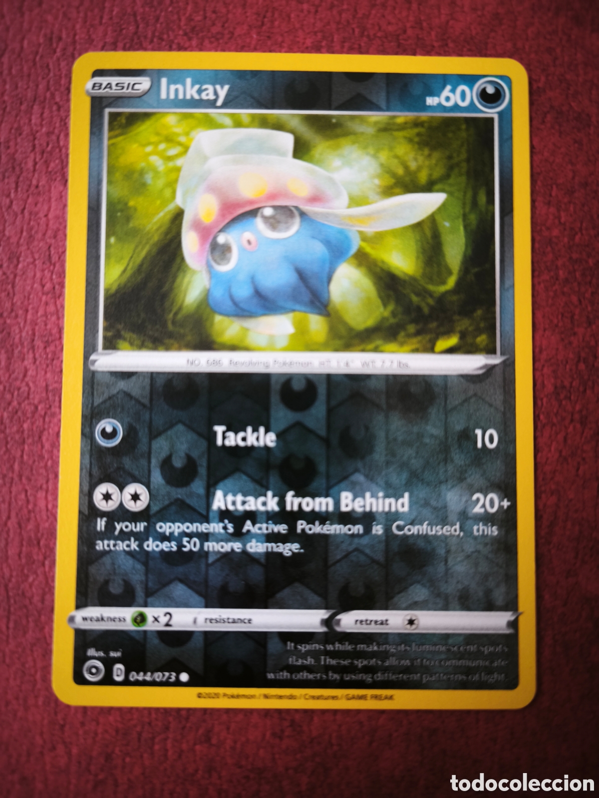 Coleccionismo cromos antiguos: Pokemon. 2020. Inkay #44/73. Ingl&eacute;s