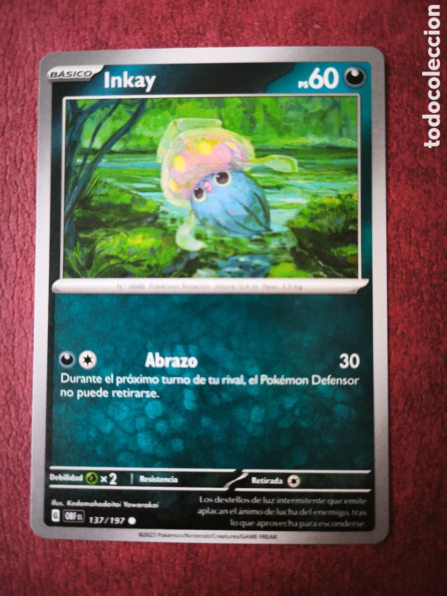 Coleccionismo cromos antiguos: Pokemon. 2023. Inkay #137/197. Espa&ntilde;ol