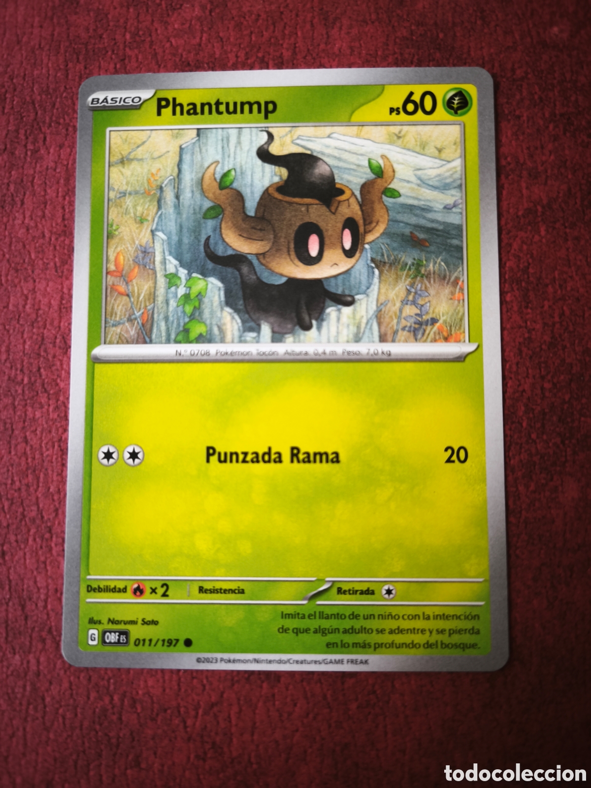 Coleccionismo cromos antiguos: Pokemon. 2023. Phantump #11/197. Espa&ntilde;ol