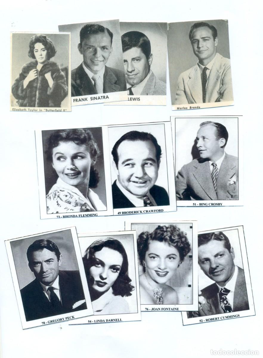 Coleccionismo cromos antiguos: LOTE 11 ARTISTAS DE CINE DE COLECCION DESCONOCIDA. FACSIMIL