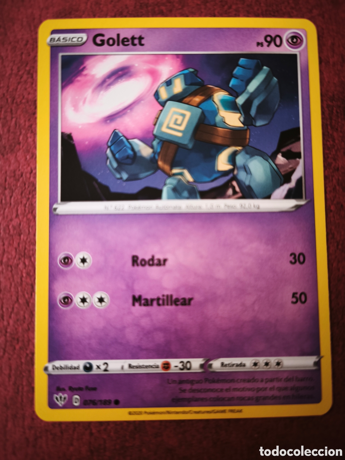 Coleccionismo cromos antiguos: Pokemon. 2020. Golett #76/189. Espa&ntilde;ol
