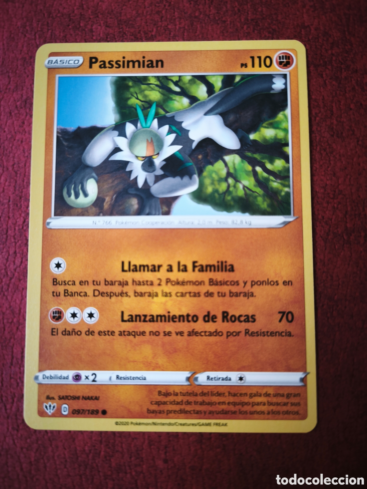 Coleccionismo cromos antiguos: Pokemon. 2020. Passimian #97/189. Espa&ntilde;ol