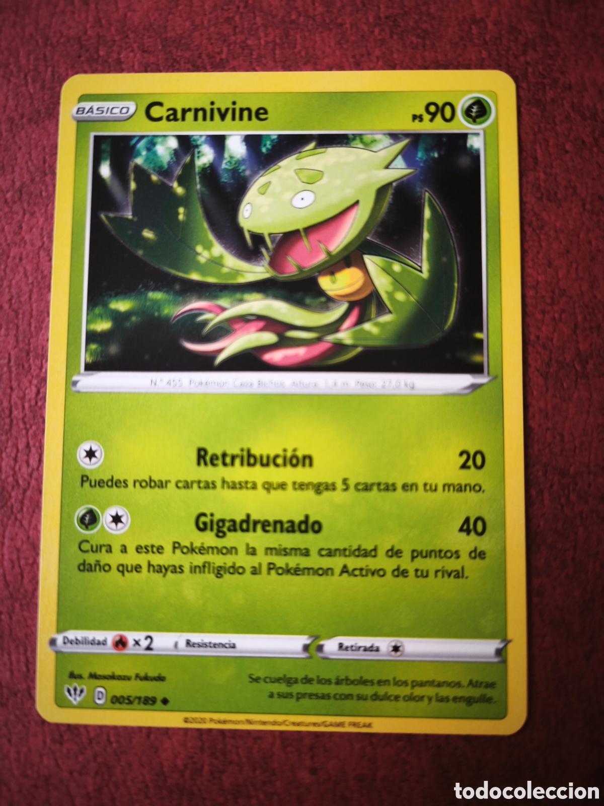 Coleccionismo cromos antiguos: Pokemon. 2020. Carnivine #5/189. Espa&ntilde;ol