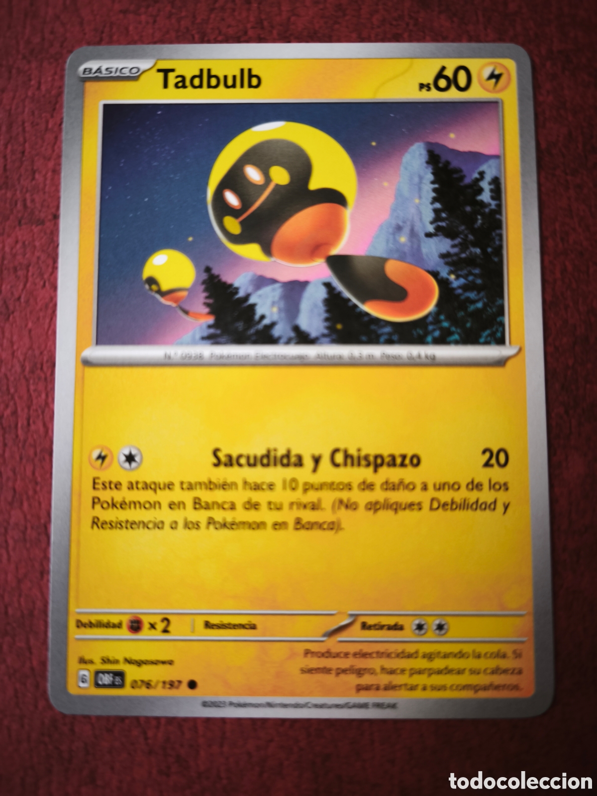 Coleccionismo cromos antiguos: Pokemon. 2023. Tadbulb #76/197. Espa&ntilde;ol
