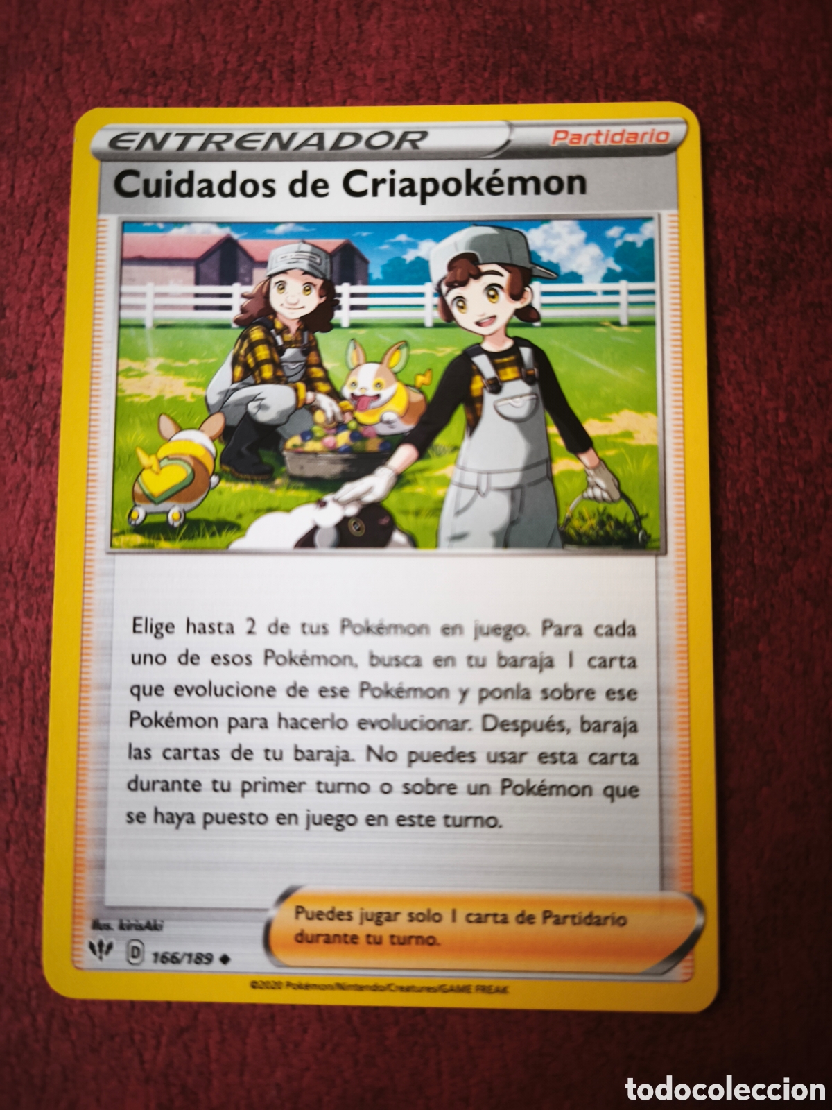 Coleccionismo cromos antiguos: Pokemon. 2020. Cuidados de Criapok&eacute;mon #166/189. Espa&ntilde;ol