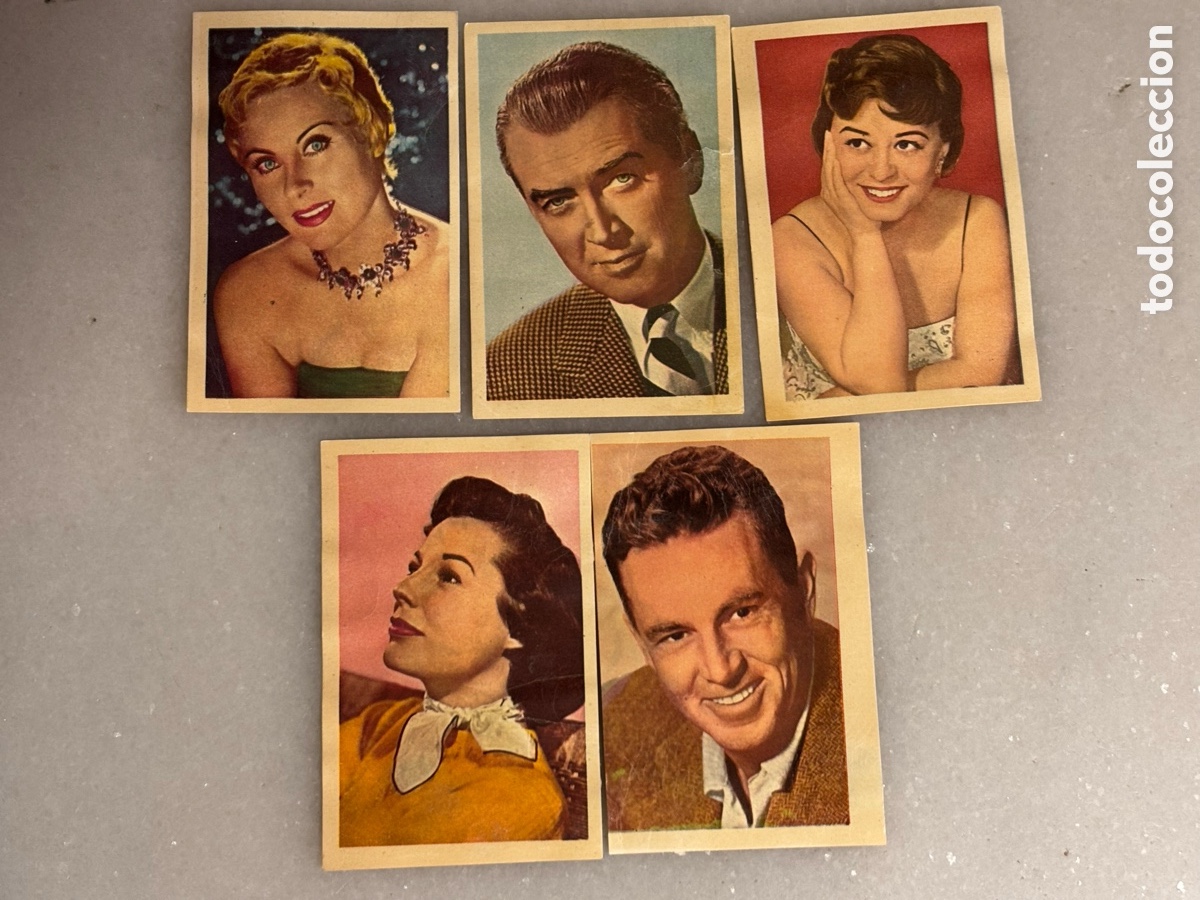 Coleccionismo cromos antiguos: Lote privado seis Cromos estrellas de la pantalla
