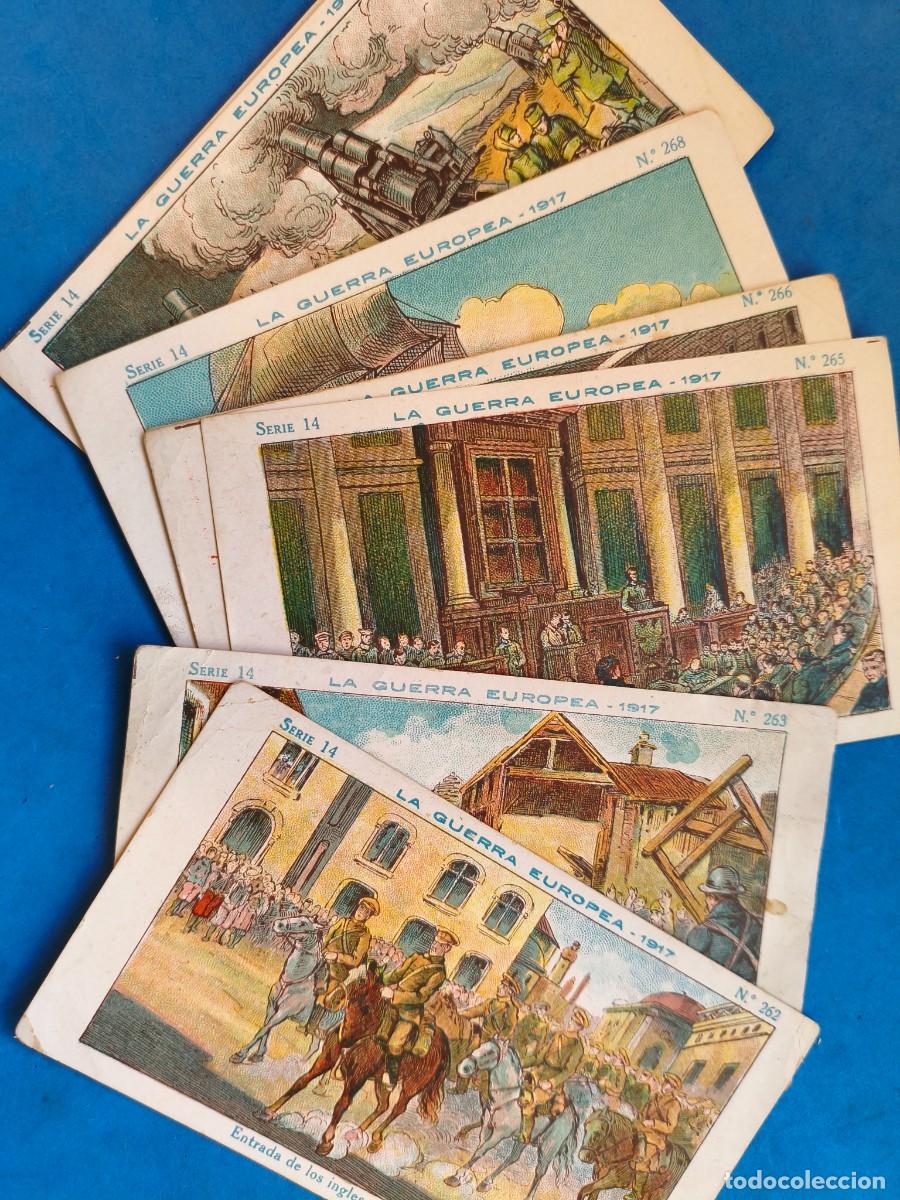 Collezionismo Figurine antiche: Lote cromos La Guerra Europea 1917. Serie 14. Incompleta. Chocolate Amatller. Barcelona.