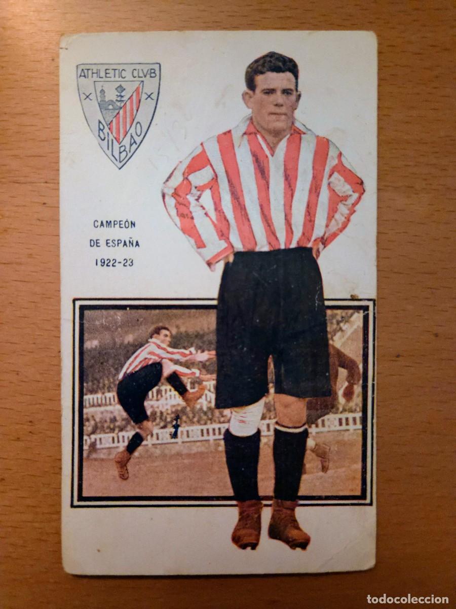 Collectable Antique Stickers: TRAVIESO &ndash; ATHLETIC CLUB BILBAO &ndash; 1923 &ndash; CHOCOLATES AMATLLER &ndash; SERIE F N&ordm; 9 &ndash; POSTAL CENTENARIA