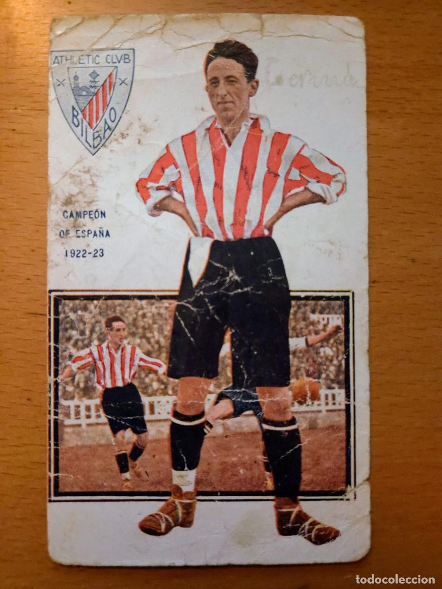 Collectable Antique Stickers: GERM&Aacute;N &ndash; ATHLETIC CLUB BILBAO &ndash; POSTAL CHOCOLATE AMATLLER 1923 &ndash; SERIE F N&ordm; 7 &ndash; CENTENARIA