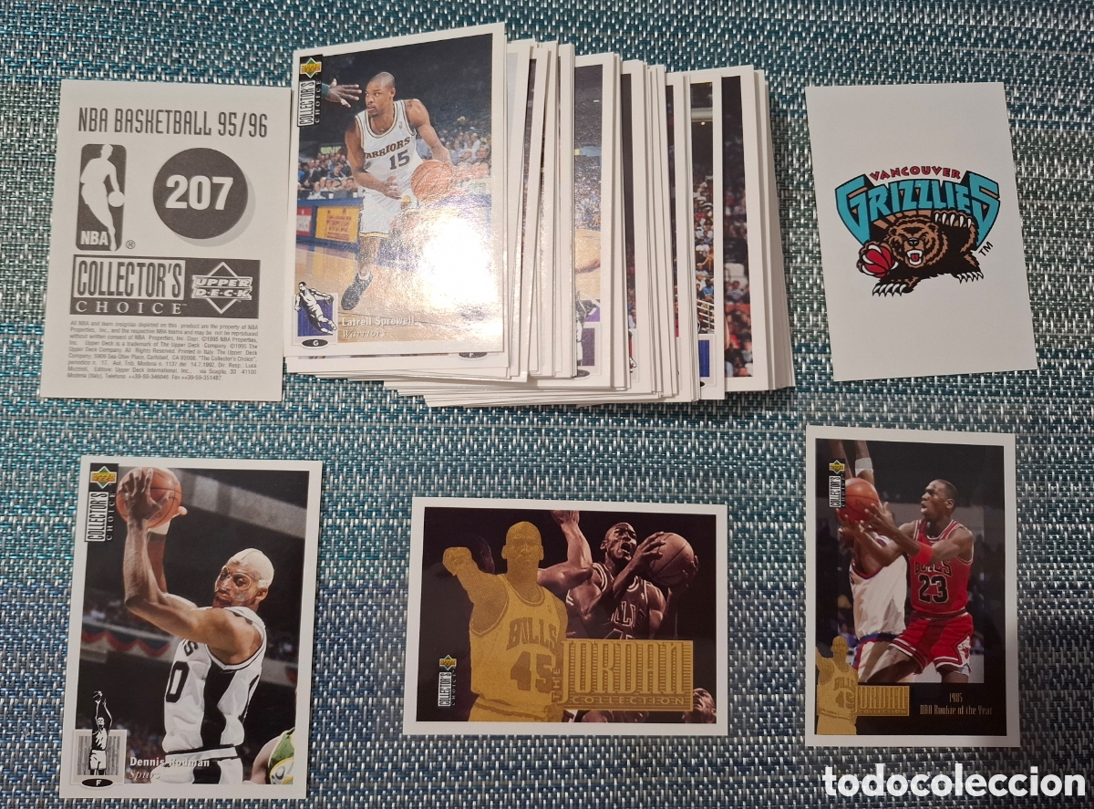 Coleccionismo cromos antiguos: Lote 111 stickers cromos nba 95-96 Michael Jordan basketball
