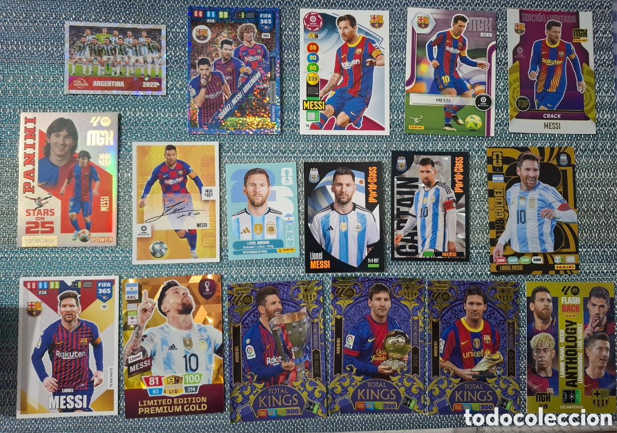 Coleccionismo cromos antiguos: Lote 17 cromos Messi nuevos de sobre edici&oacute;n limitada