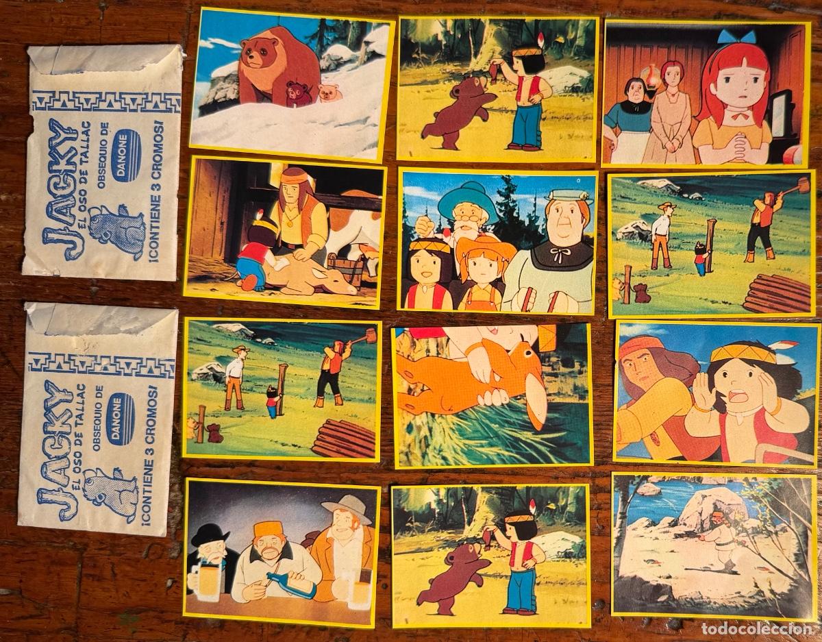 Coleccionismo cromos antiguos: 12 CROMOS JACKY EL OSO TALLAC, 2 SOBRES VACIOS. SIN PEGAR