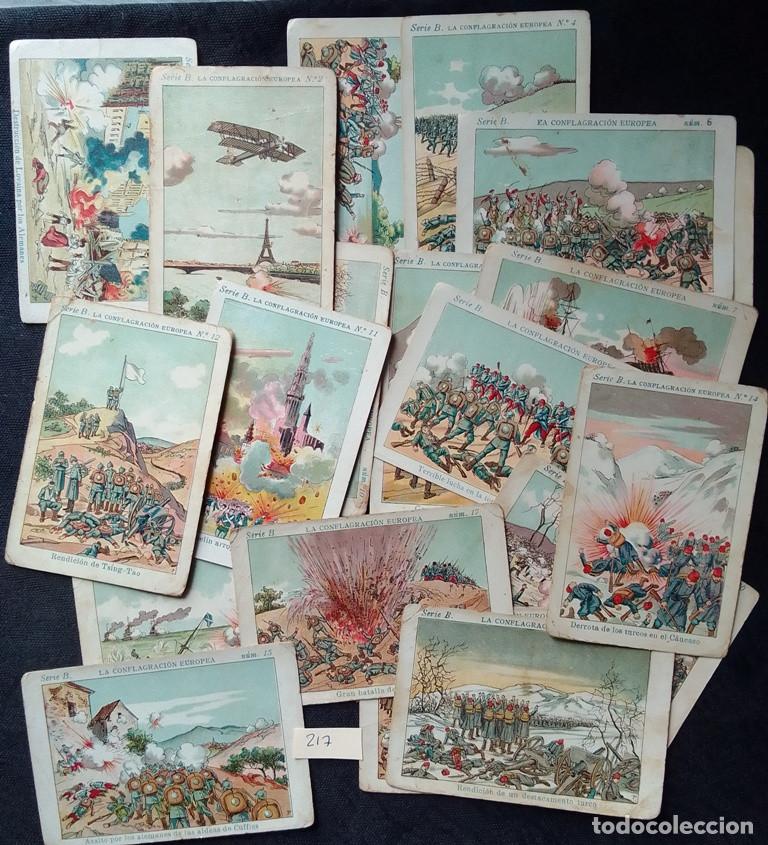 Coleccionismo cromos antiguos: Lote 20 cromos La Conflagraci&oacute;n Europea. Chocolate Jaime Boix