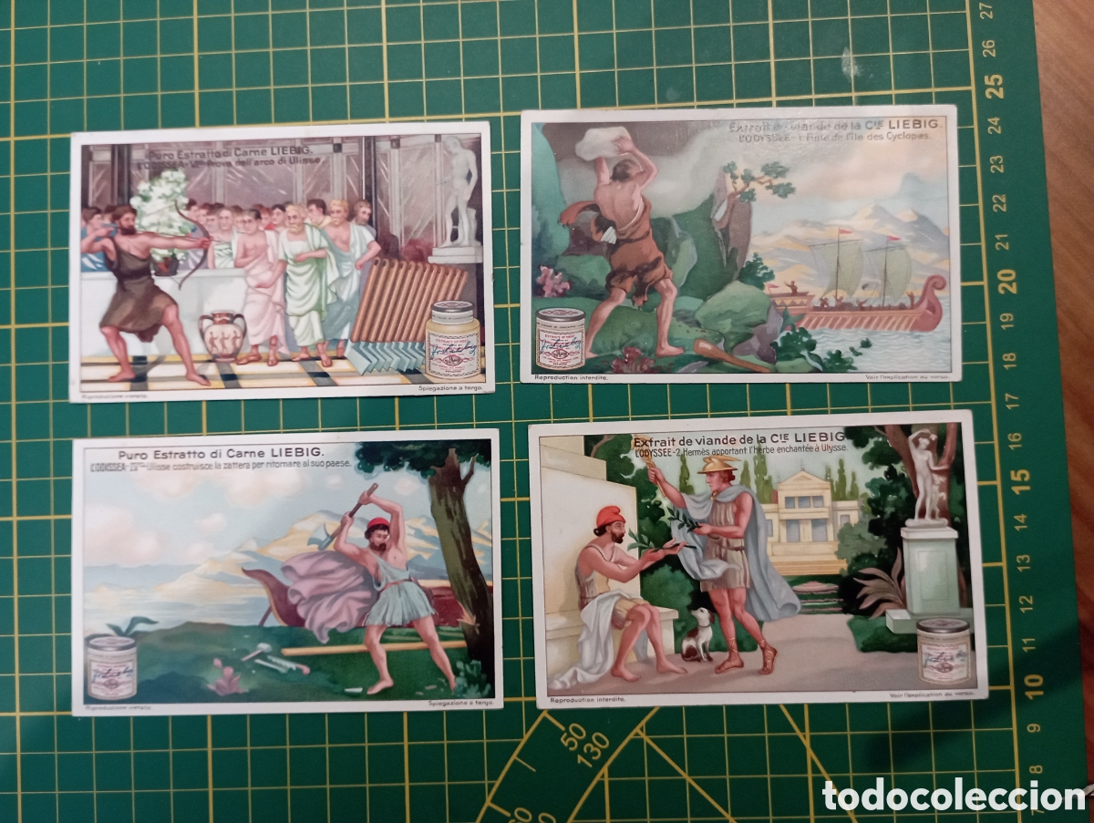 Coleccionismo cromos antiguos: Serie incompleta 4 cromos Liebig Sanguineti 1197