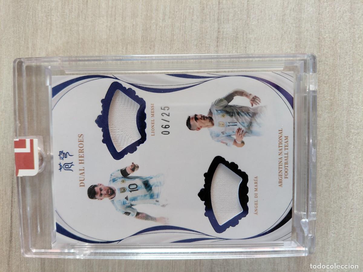 Coleccionismo cromos antiguos: DUAL HEROES CON RELIQUIA MESSY Y DI MARIA