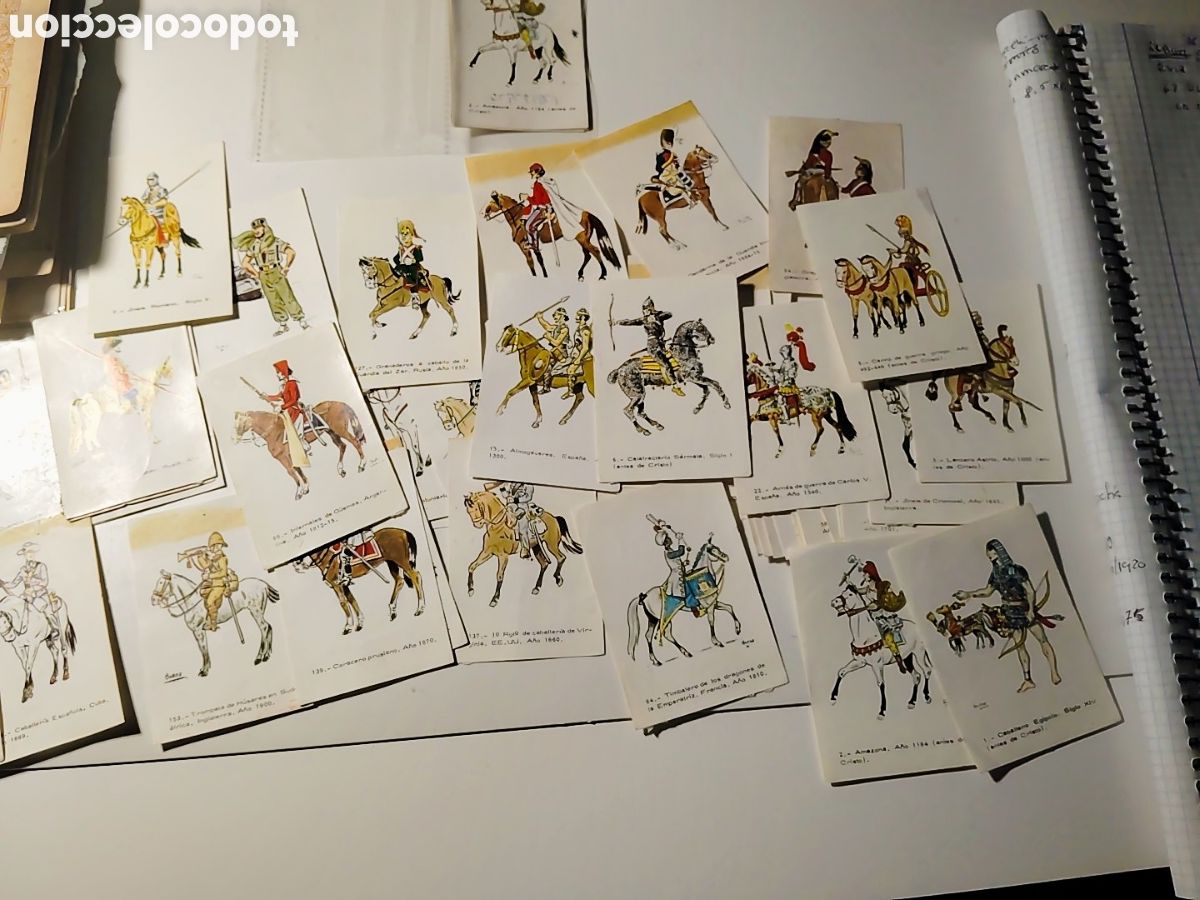 Colecionismo Cromos antigos: LOTE 71 CROMOS DEL ALBUM DE LA CABALLER&Iacute;A. RU&Iacute;Z ROMERO.A&Ntilde;OS 60. 9 DE ELLOS REPETIDOS