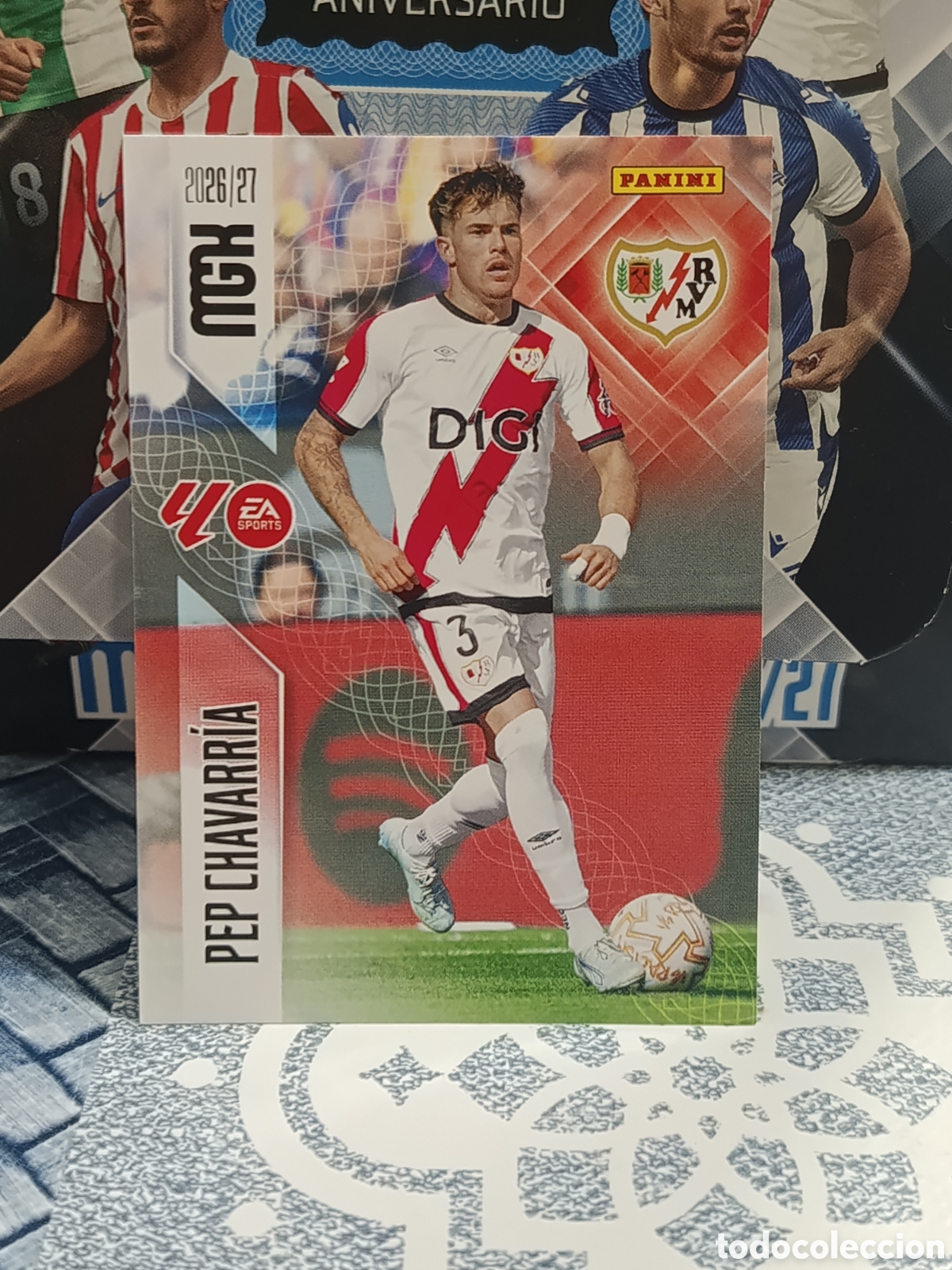 Coleccionismo cromos antiguos: PEP CHAVARRIA RAYO VALLECANO N&ordm; 297 MGK 26 27 2026 2027 PANINI