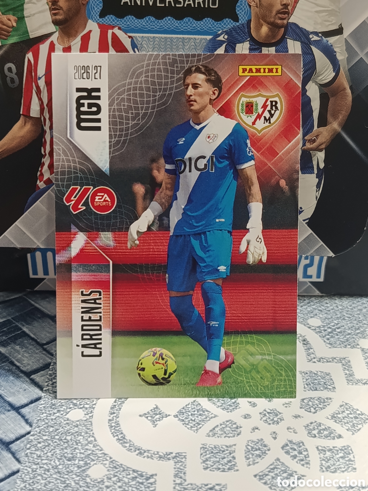 Coleccionismo cromos antiguos: CARDENAS RAYO VALLECANO N&ordm; 291 MGK 26 27 2026 2027 PANINI