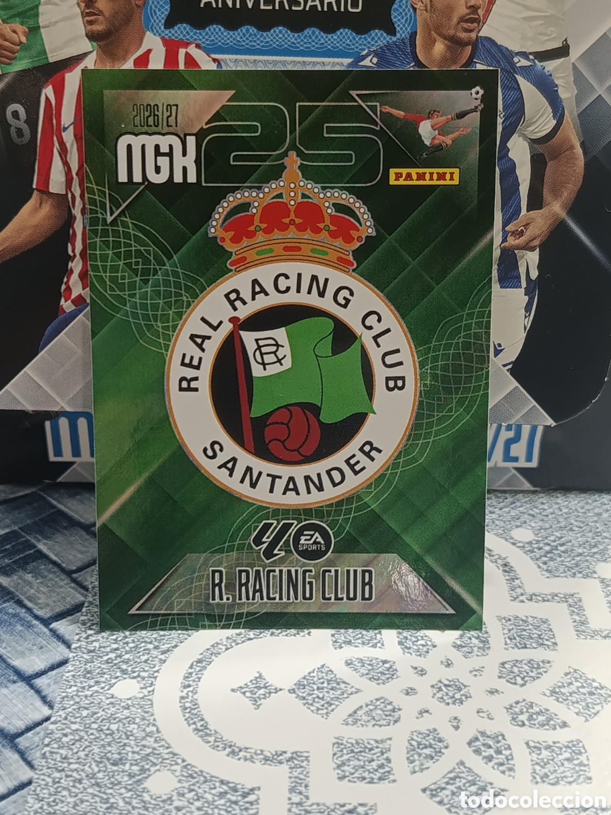 Coleccionismo cromos antiguos: ESCUDO RACING DE SANTANDER N&ordm; 271 MGK 26 27 2026 2027 PANINI