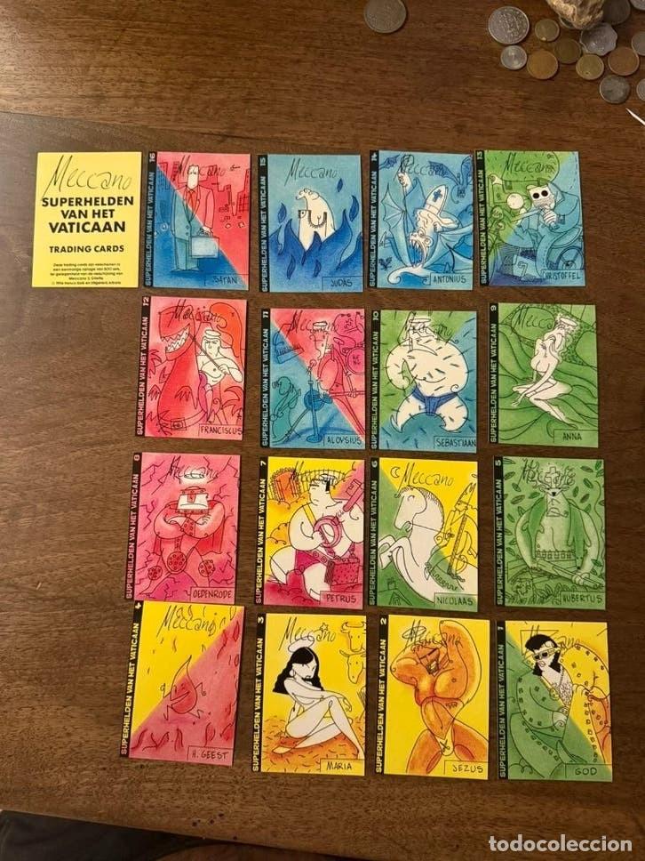 Coleccionismo cromos antiguos: Set completo trading cards c&oacute;mic Meccano Hanco Kolk 1994 Superhelden van het Vaticaan