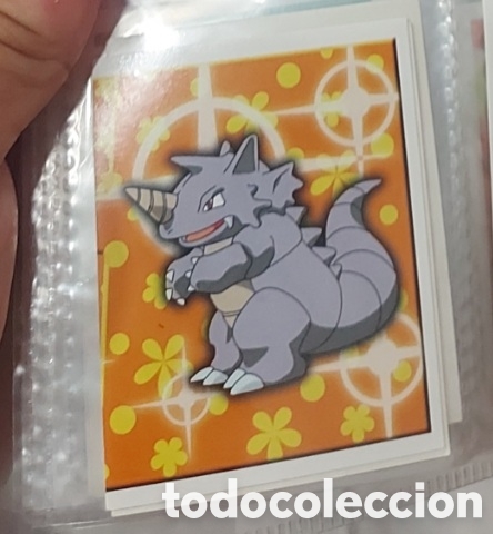 Coleccionismo cromos antiguos: RHYDON CROMO STICKER MERLIN POKEMON A&Ntilde;O 1999