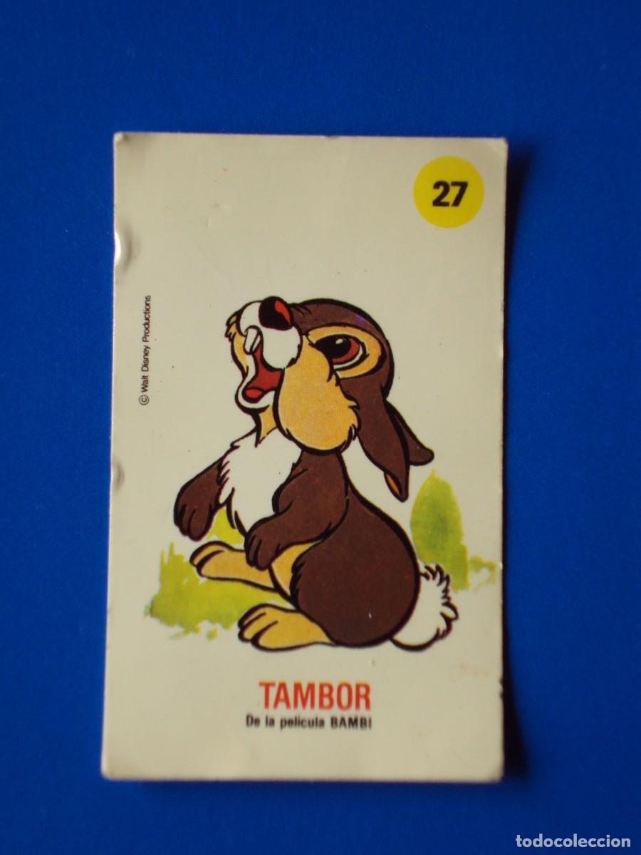 Coleccionismo cromos antiguos: CROMO PLASTICROMO N&ordm; 27 TAMBOR DE LA PELICULA BAMBI WALT DISNEY BIMBO 1979
