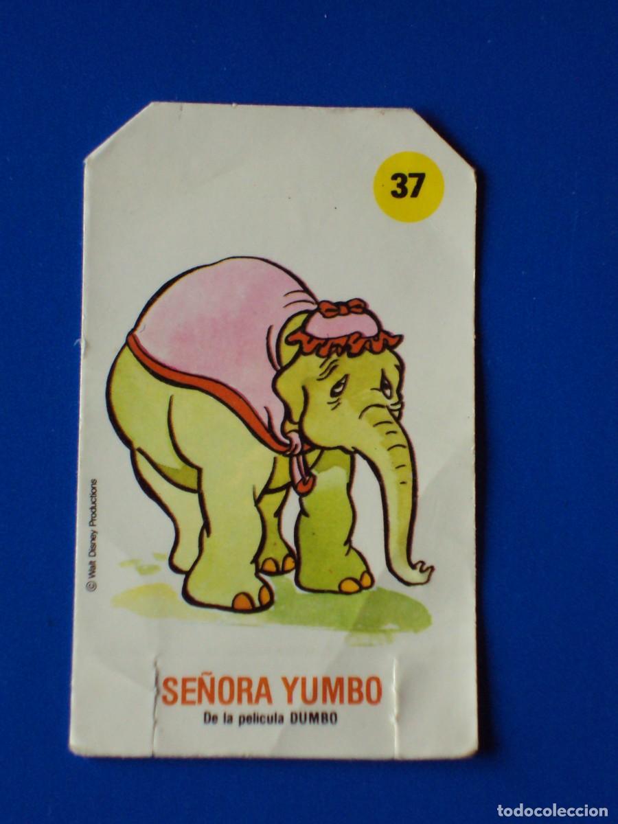 Coleccionismo cromos antiguos: CROMO PLASTICROMO N&ordm; 37 SE&Ntilde;ORA YUMBO DE LA PELICULA DUMBO WALT DISNEY BIMBO 1979