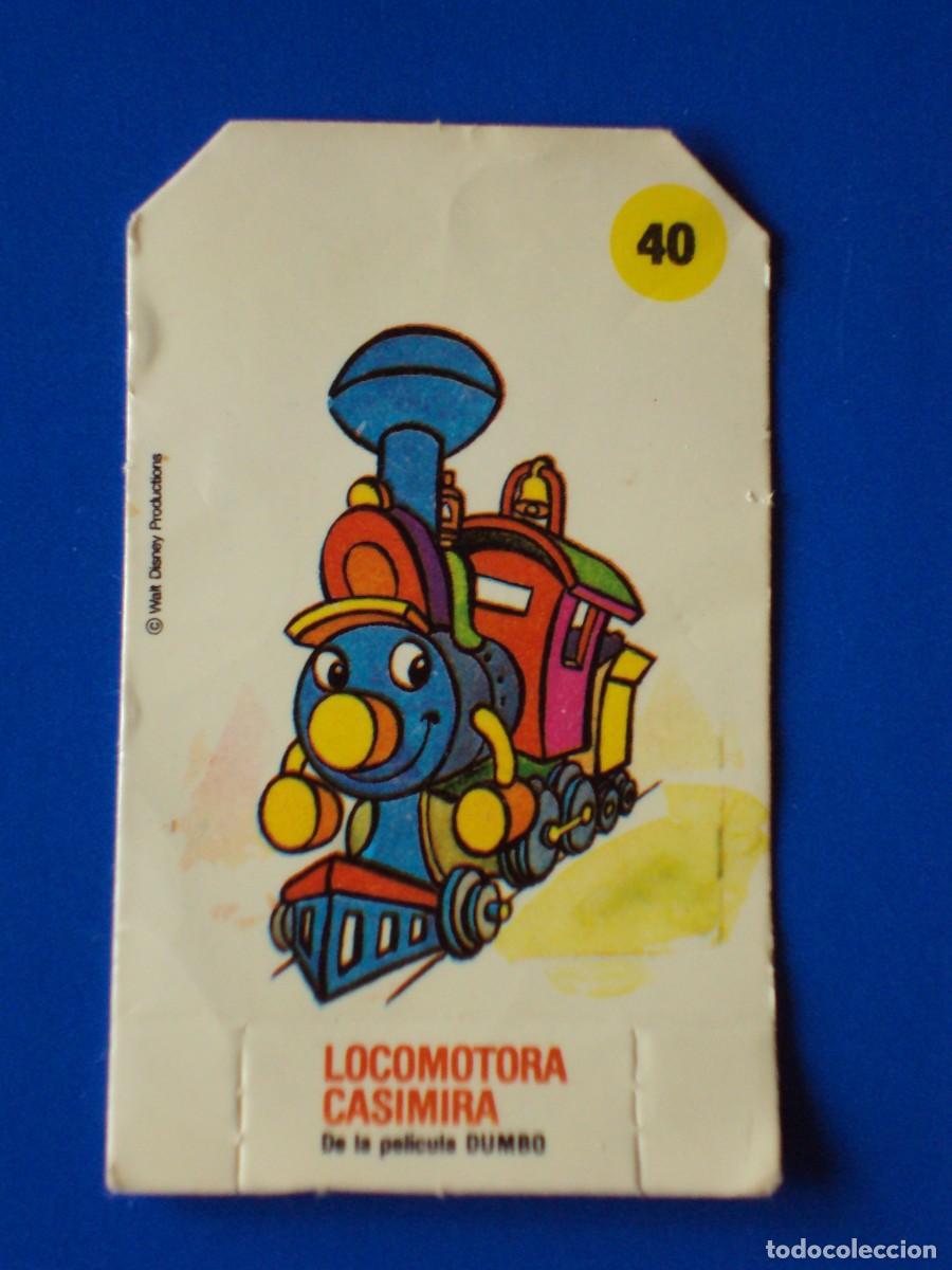 Coleccionismo cromos antiguos: CROMO PLASTICROMO N&ordm; 40 LOCOMOTORA CASIMIRA DE LA PELICULA DUMBO WALT DISNEY BIMBO 1979