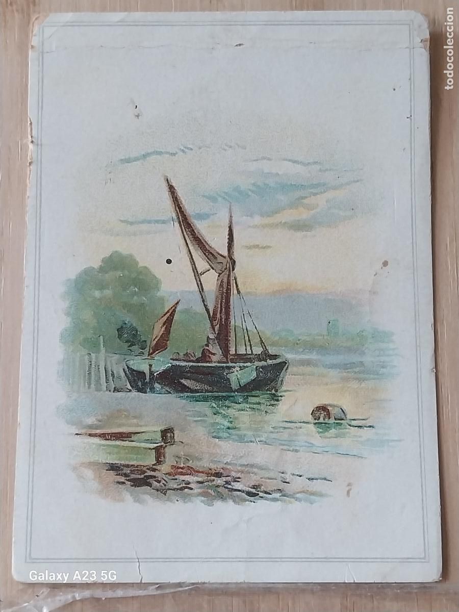 Colecionismo Cromos antigos: CROMO PUBLI PPOS SXX 10X7.2CMS ILUSTRACION VELERO DORSO SELLO ALDUA PONS MANA PONS