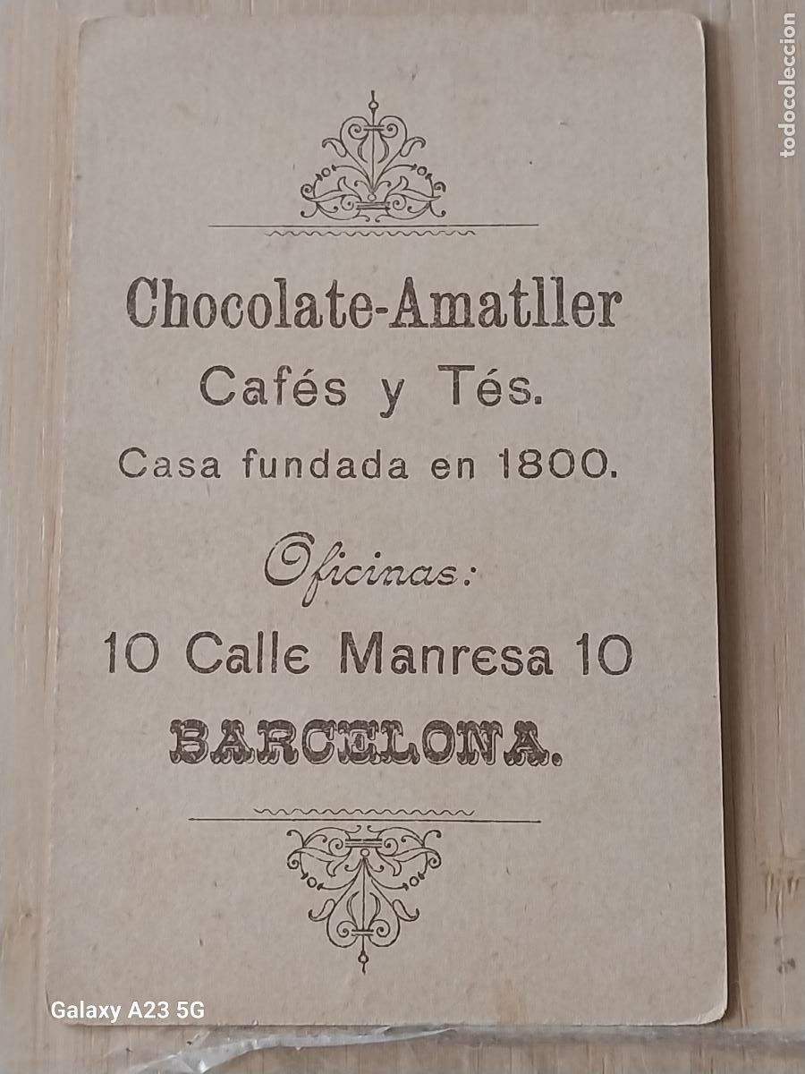 Coleccionismo cromos antiguos: AMATLLER CHOCOLATE CAFE Y TE CROMO PUBLI PPOS SXX 10.8X6.9CMS ILUSTRACION
