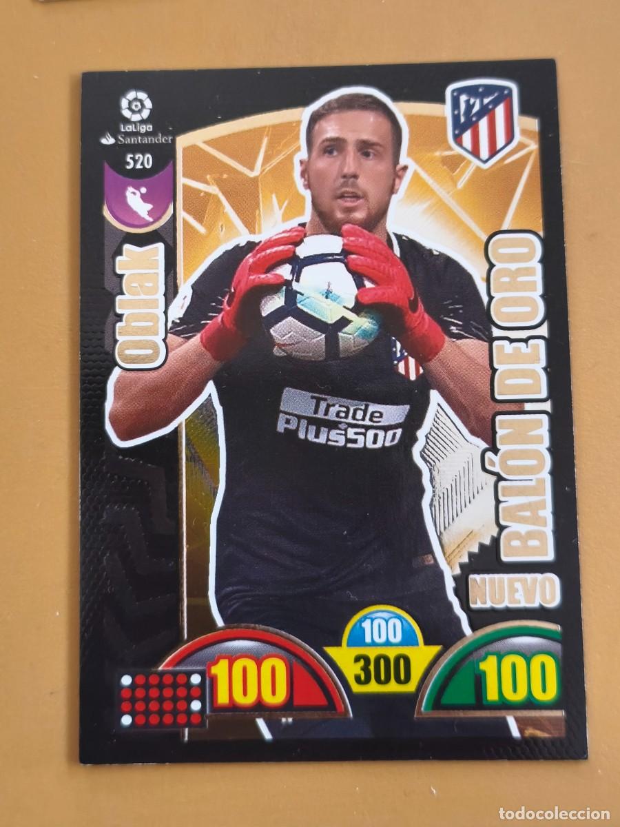 Coleccionismo cromos antiguos: oblak, 2017 18 nuevo balon oro