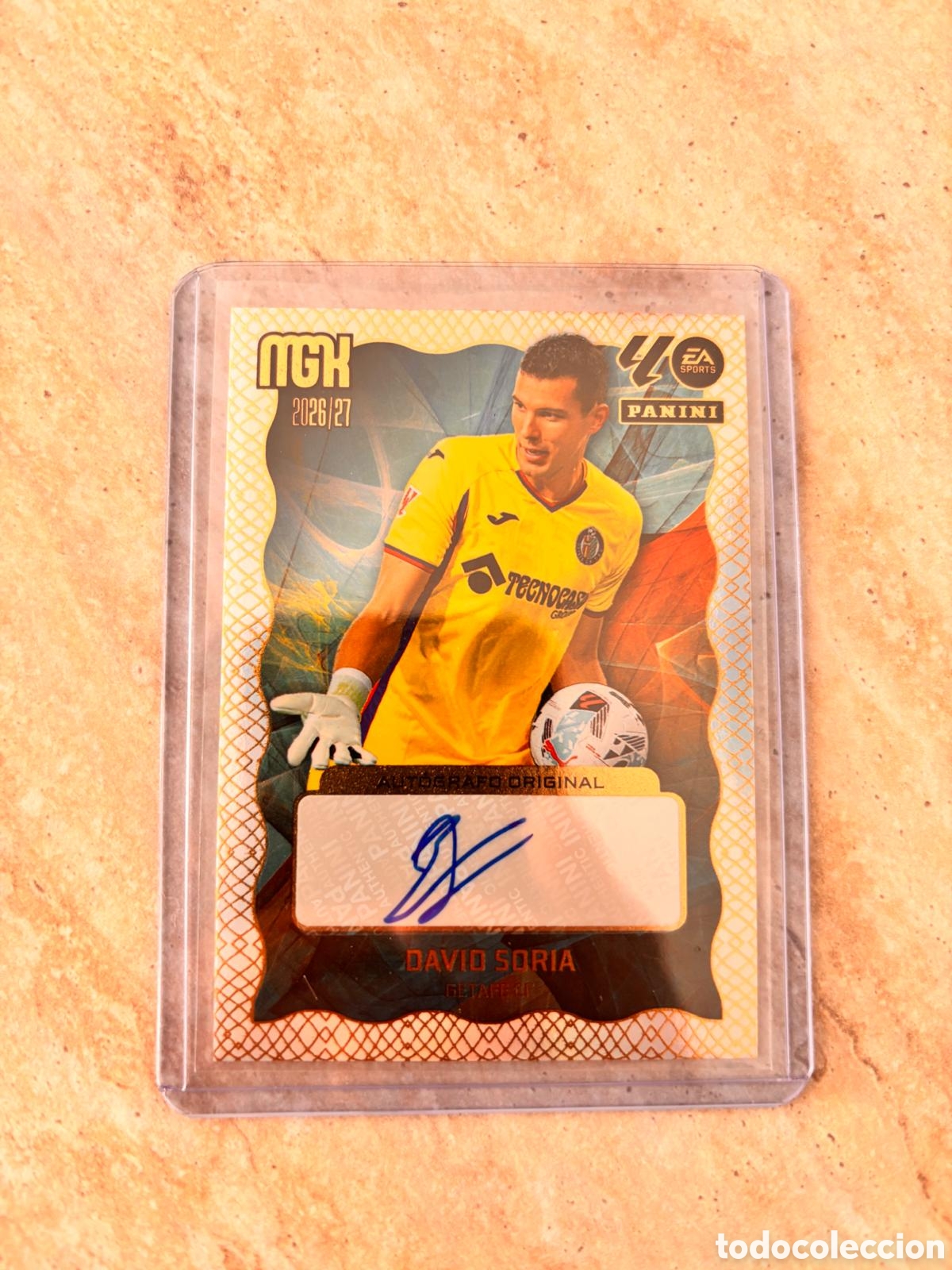 Coleccionismo cromos antiguos: David Soria, aut&oacute;grafo original Panini 26/27 megacracks