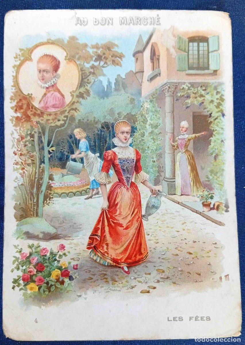 Coleccionismo cromos antiguos: CROMO. LES F&Eacute;ES. N&ordm; 4. LAS HADAS. REGALO DE AU BON MARCH&Eacute;.