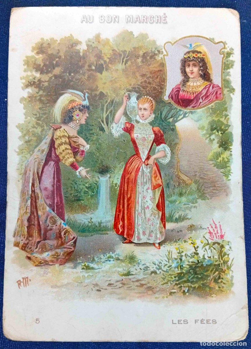 Coleccionismo cromos antiguos: CROMO. LES F&Eacute;ES. N&ordm; 5. LAS HADAS. REGALO DE AU BON MARCH&Eacute;.