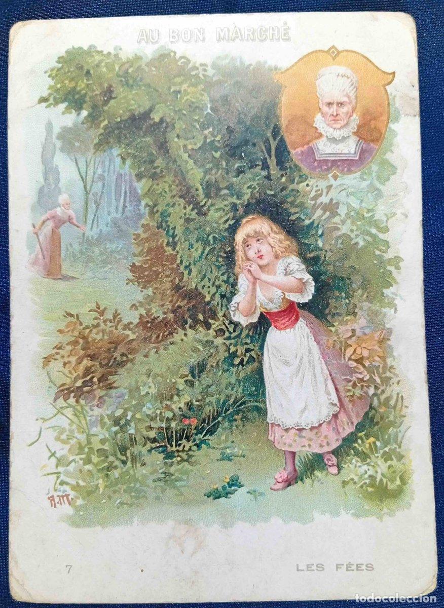 Coleccionismo cromos antiguos: CROMO. LES F&Eacute;ES. N&ordm; 7. LAS HADAS. REGALO DE AU BON MARCH&Eacute;.