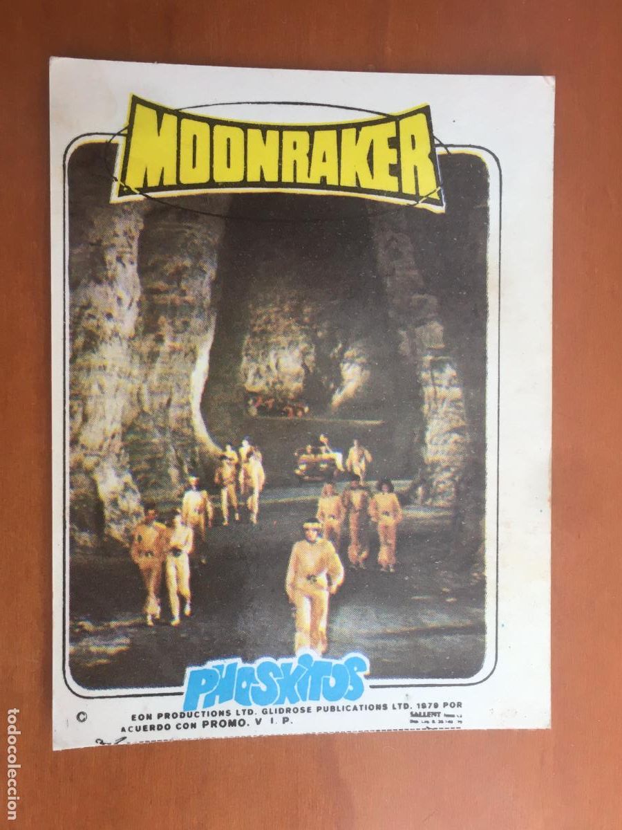Coleccionismo cromos antiguos: phoskitos moonraker james bond 007 cromo original nunca pegado