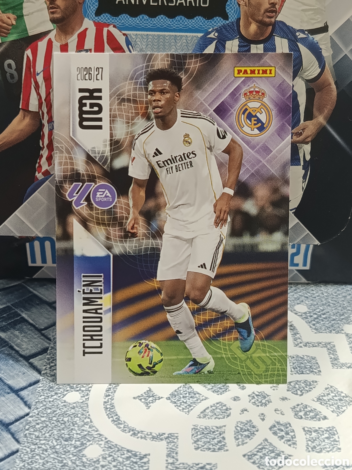 Colecionismo Cromos antigos: TCHOUAMENI REAL MADRID N&ordm; 225 MGK 26 27 2026 2027 PANINI