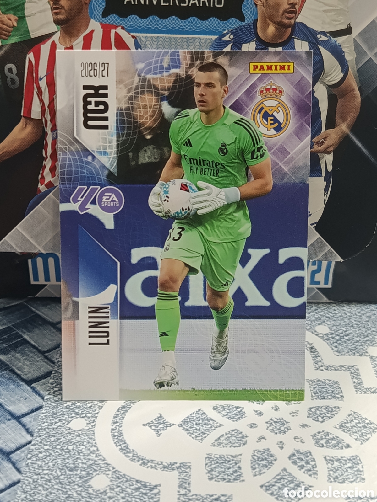 Colecionismo Cromos antigos: LUNIN REAL MADRID N&ordm; 219 MGK 26 27 2026 2027 PANINI