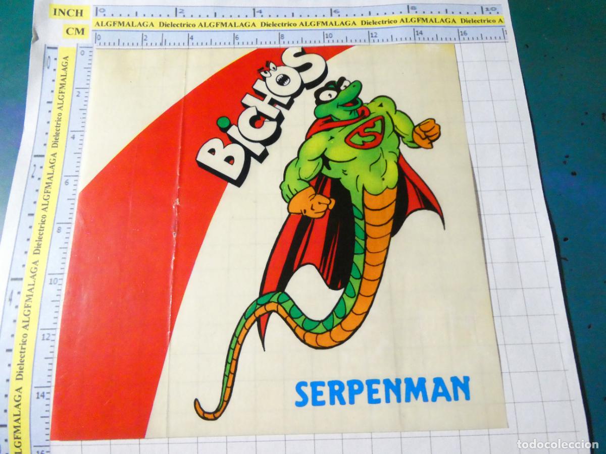 Coleccionismo cromos antiguos: CROMO PEGATINA. BICHOS SERPENMAN COMICS TEBEOS. 240