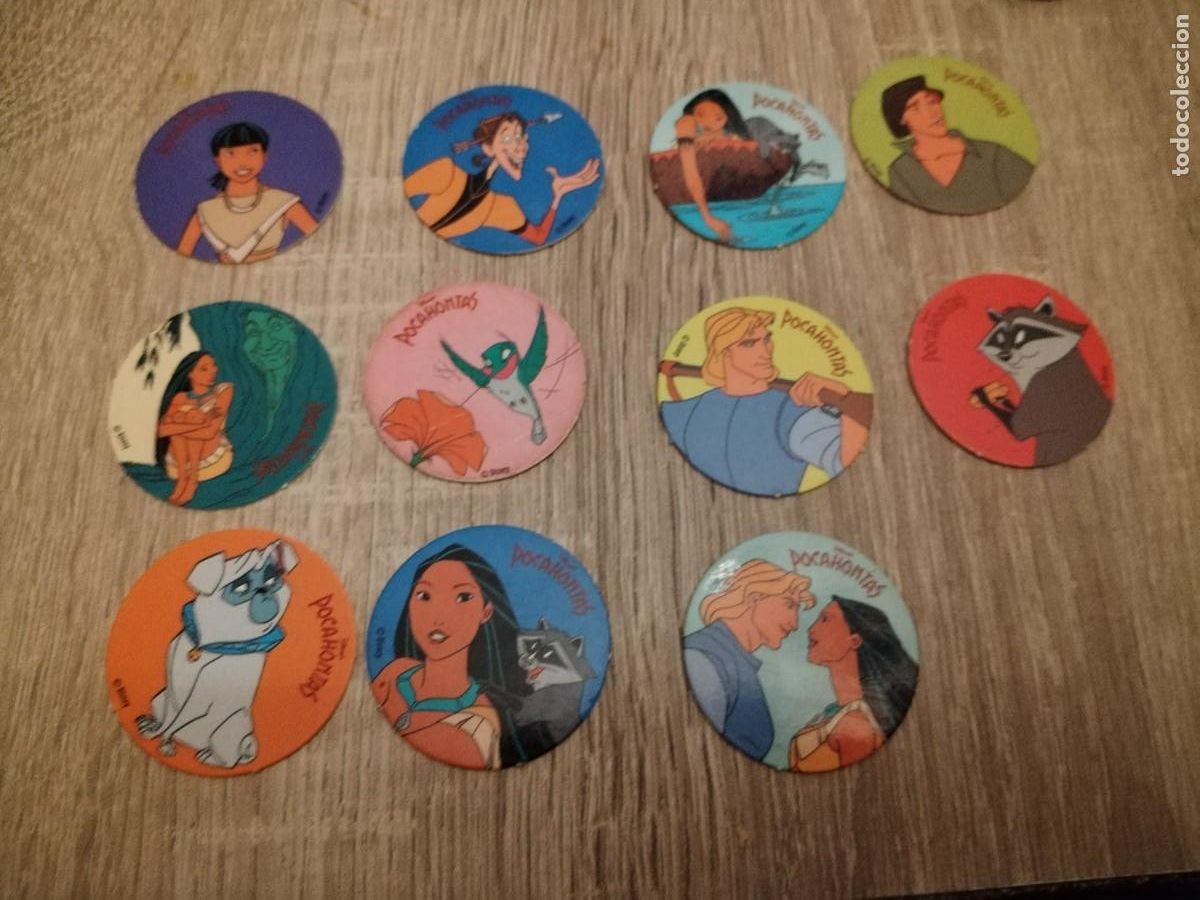 Coleccionismo cromos antiguos: Pocahontas- Nestl&eacute;- 11 tazos