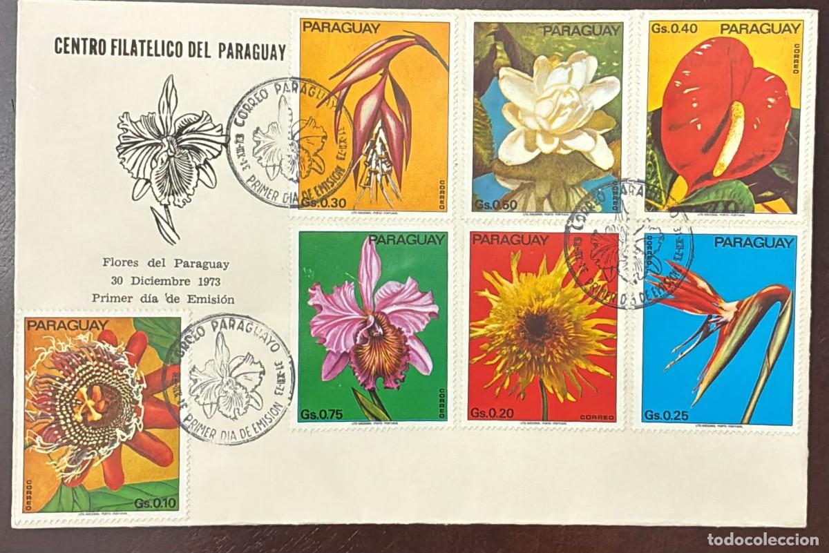 Coleccionismo cromos antiguos: MI) 1973 PARAGUAY, FDC,FLORA STAMPS,VF.