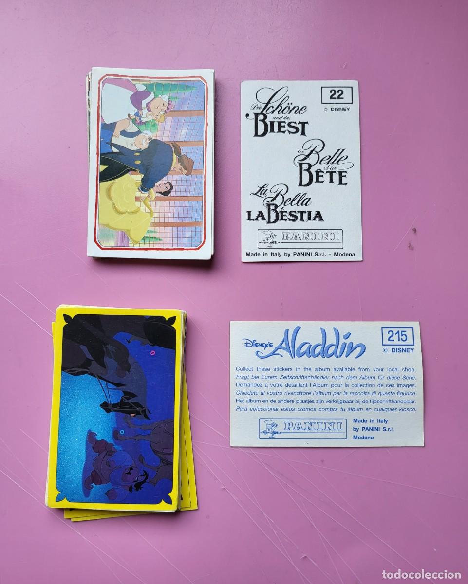 Coleccionismo cromos antiguos: LOTE 36* CROMOS BELLA BESTIA y ALADDIN ANOS 90 1993 PANINI DISNEY