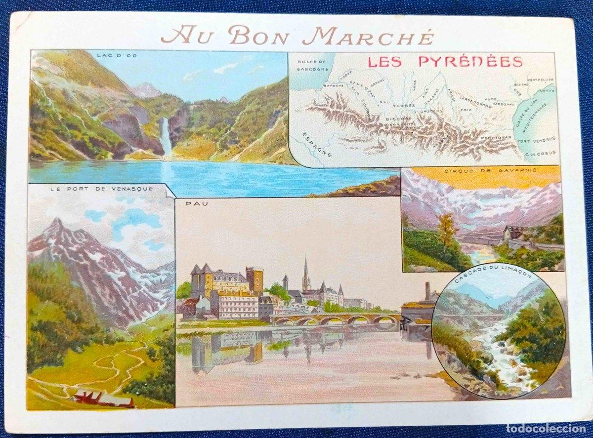 Collectable Antique Stickers: CROMO. LES PYR&Eacute;N&Eacute;ES. PIRINEOS. REGI&Oacute;N DE FRANCIA. REGALO DE AU BON MARCH&Eacute;.