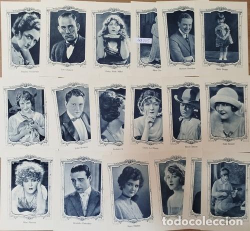 Colecionismo Cromos antigos: Series B y C de 18 cromos de 16 x 23 cm. de ARTISTAS DE CINE de Juncosa. Bonitos.
