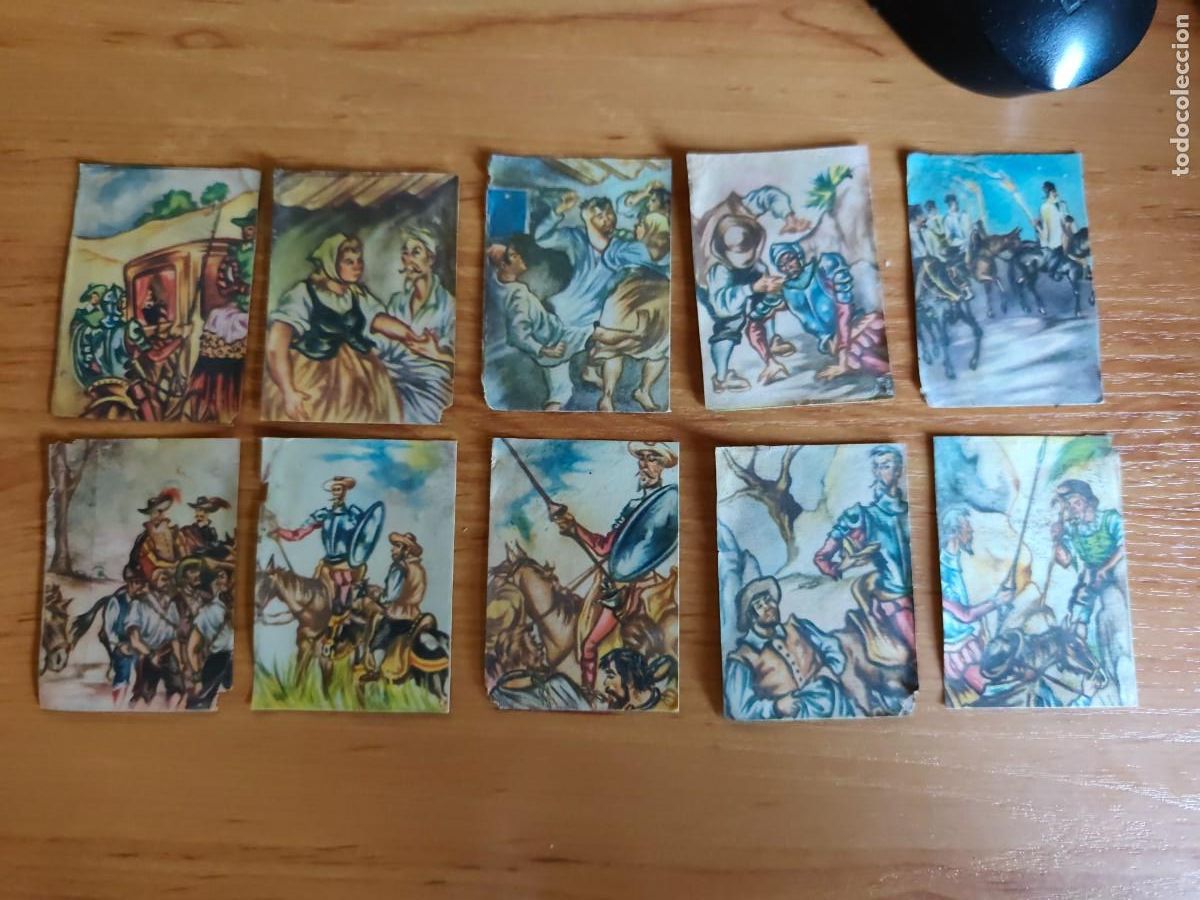 Coleccionismo cromos antiguos: 10 CROMOS COLECCI&Oacute;N DON QUIJOTE. EDICIONES ESPA&Ntilde;A 1947.