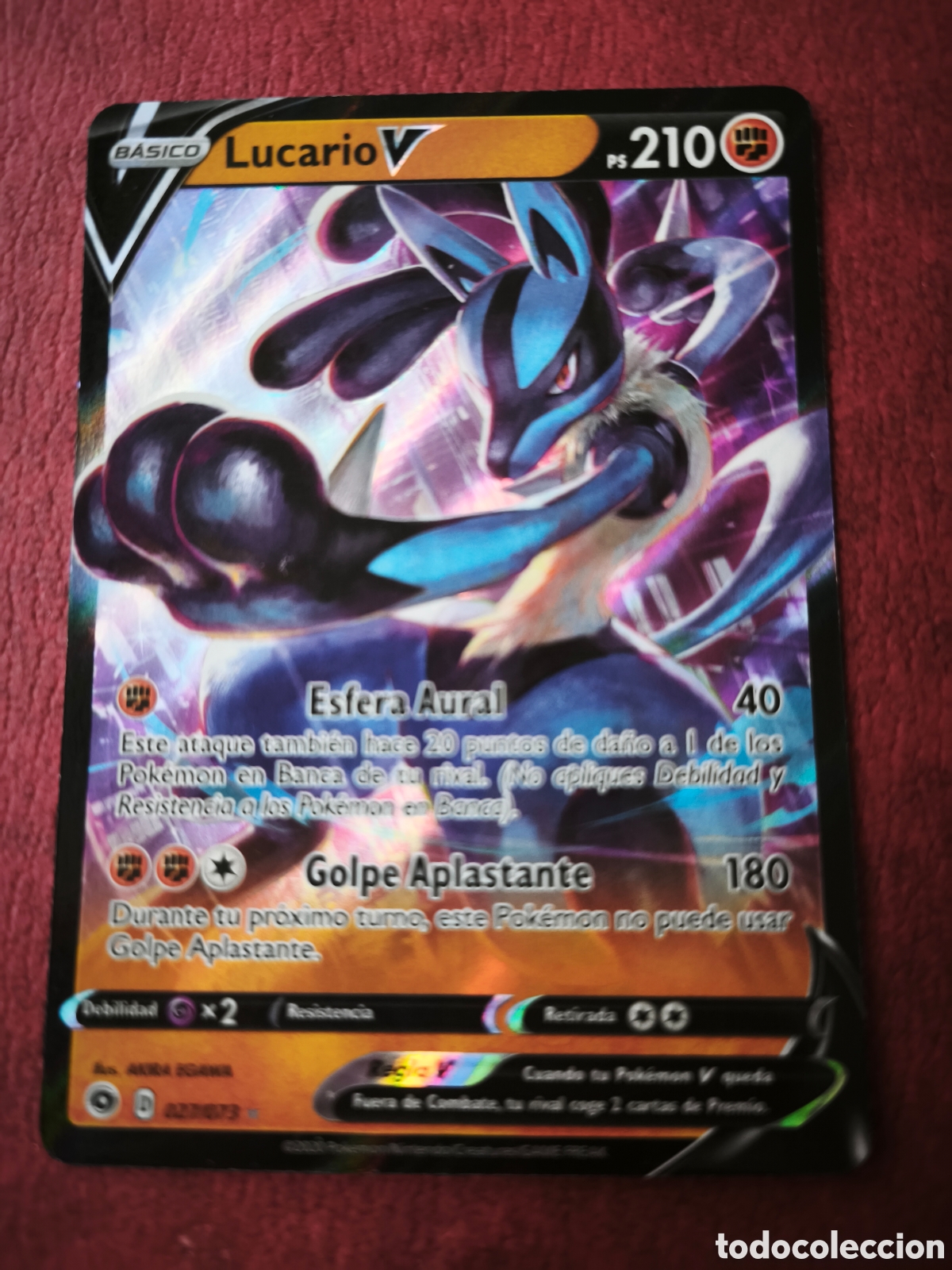 Coleccionismo cromos antiguos: Pokemon. 2020. Lucario #27/73. Holo. Espa&ntilde;ol