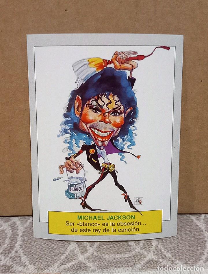 Coleccionismo cromos antiguos: CROMO CARD PEGATINA STICKER KARIKATAS Y CHISTORRETAS 1990 MICHAEL JACKSON #111 EDICIONES ESTE ESPA&Ntilde;A