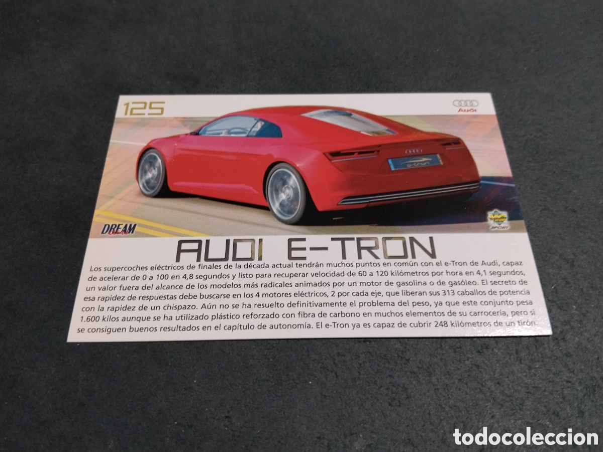 Coleccionismo cromos antiguos: Cromo TopCars coche Audi E-Tron